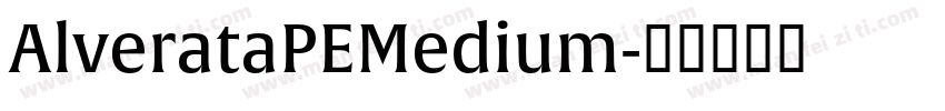 AlverataPEMedium字体转换