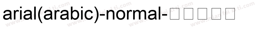 arial(arabic)-normal字体转换