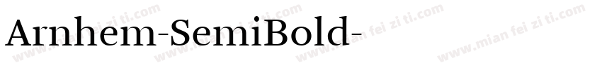 Arnhem-SemiBold字体转换