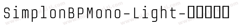 SimplonBPMono-Light字体转换