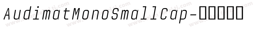 AudimatMonoSmallCap字体转换