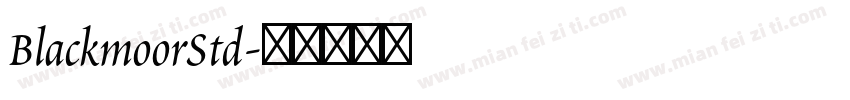 BlackmoorStd字体转换