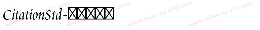 CitationStd字体转换