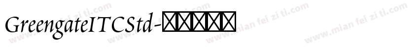 GreengateITCStd字体转换