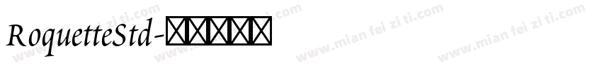 RoquetteStd字体转换