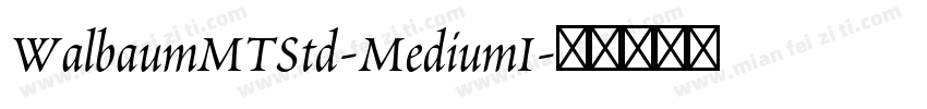 WalbaumMTStd-MediumI字体转换