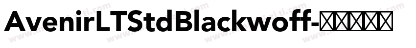 AvenirLTStdBlackwoff字体转换