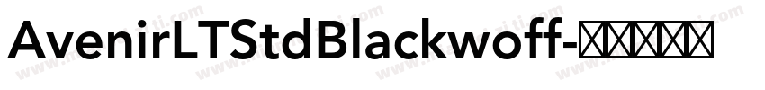 AvenirLTStdBlackwoff字体转换