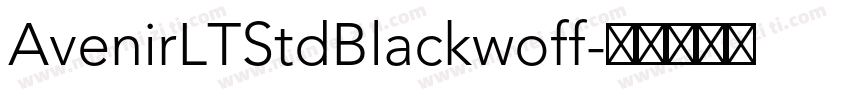 AvenirLTStdBlackwoff字体转换