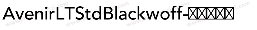 AvenirLTStdBlackwoff字体转换