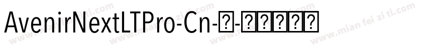 AvenirNextLTPro-Cn-普字体转换