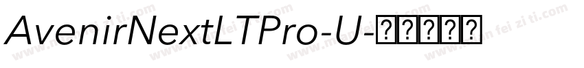AvenirNextLTPro-U字体转换