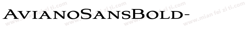 AvianoSansBold字体转换