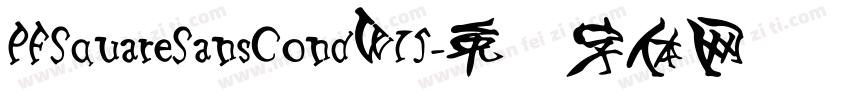 PFSquareSansCondW15字体转换