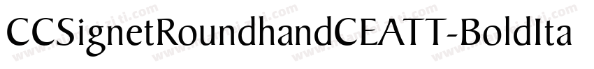CCSignetRoundhandCEATT-BoldItal字体转换