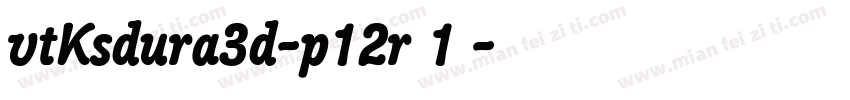 vtKsdura3d-p12r（1）字体转换