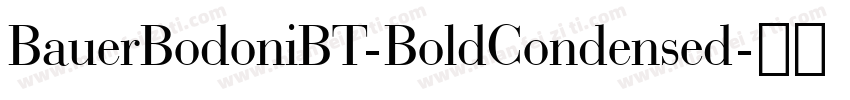 BauerBodoniBT-BoldCondensed字体转换