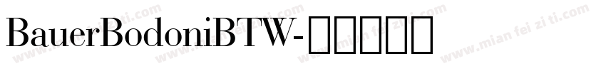 BauerBodoniBTW字体转换