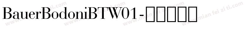 BauerBodoniBTW01字体转换