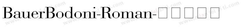 BauerBodoni-Roman字体转换
