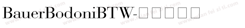 BauerBodoniBTW字体转换