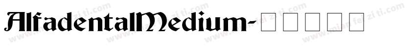 AlfadentalMedium字体转换