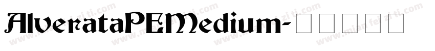 AlverataPEMedium字体转换
