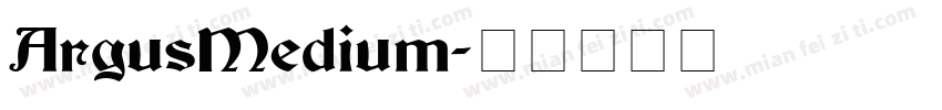 ArgusMedium字体转换