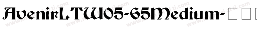 AvenirLTW05-65Medium字体转换