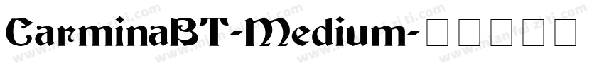 CarminaBT-Medium字体转换