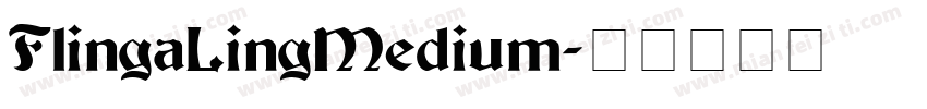 FlingaLingMedium字体转换