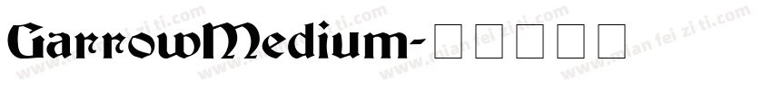 GarrowMedium字体转换