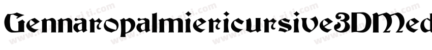 Gennaropalmiericursive3DMedium-Roxe字体转换