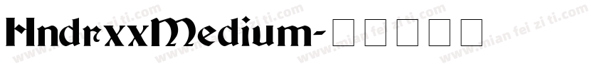 HndrxxMedium字体转换