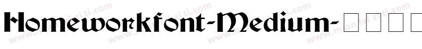 Homeworkfont-Medium字体转换