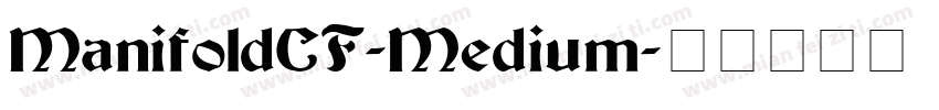 ManifoldCF-Medium字体转换