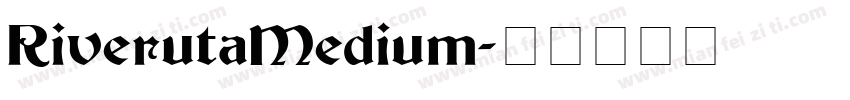 RiverutaMedium字体转换