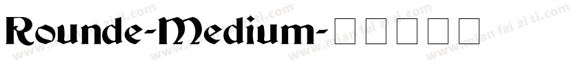 Rounde-Medium字体转换