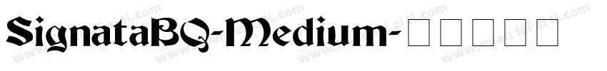 SignataBQ-Medium字体转换