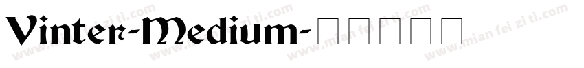 Vinter-Medium字体转换