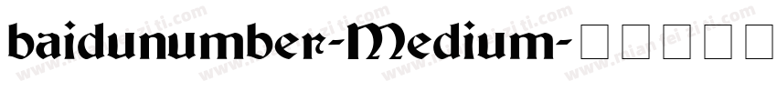 baidunumber-Medium字体转换