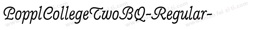 PopplCollegeTwoBQ-Regular字体转换
