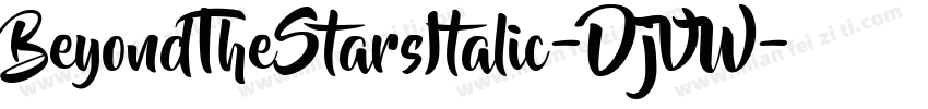 BeyondTheStarsItalic-DjVW字体转换