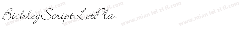 BickleyScriptLetPla字体转换