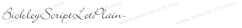 BickleyScriptLetPlain字体转换