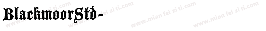 BlackmoorStd字体转换