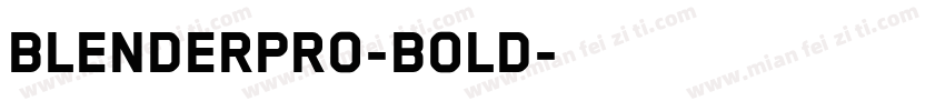 BlenderPro-Bold字体转换