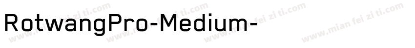 RotwangPro-Medium字体转换
