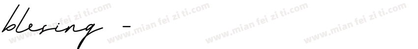 blesing字体字体转换