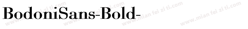 BodoniSans-Bold字体转换